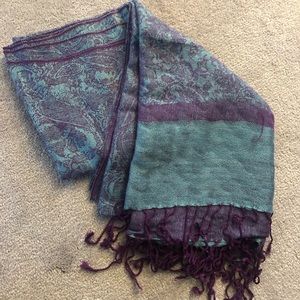 Blue and purple decorative women’s scarf